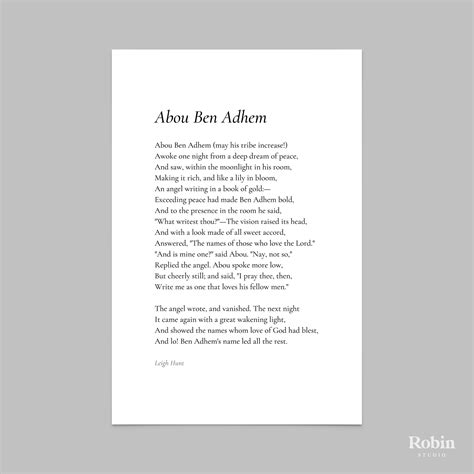 abou ben adhem poem pdf