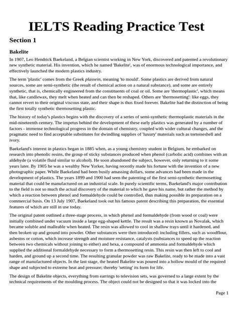 about ielts reading test