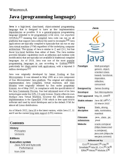 about java programming language pdf