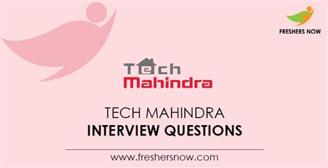 about tech mahindra interview questions