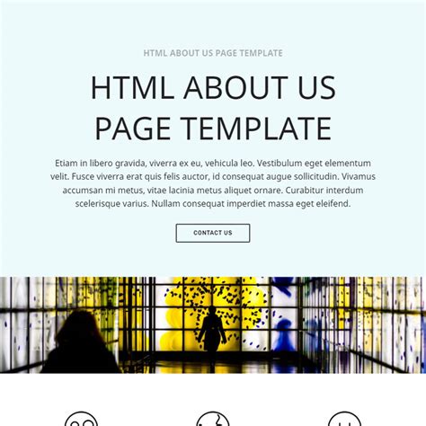 about us page template html css with source code