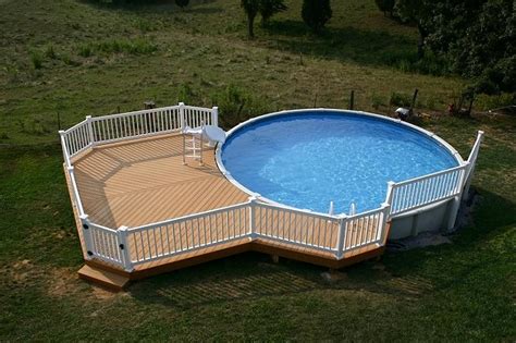 above pool with deck