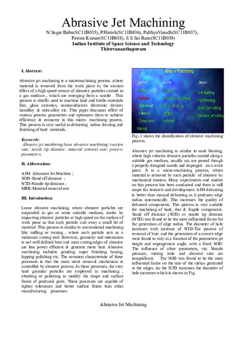 Abrasive Jet Machining Pdf
