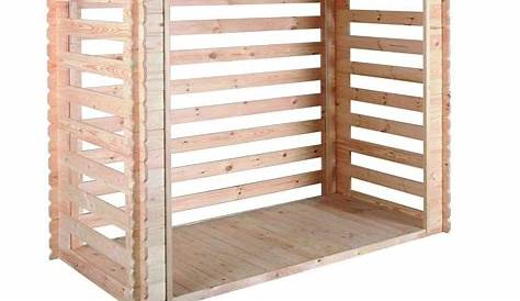 Abri bûches en bois avec plancher traité Capacité 3