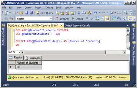 Abs Sql Example