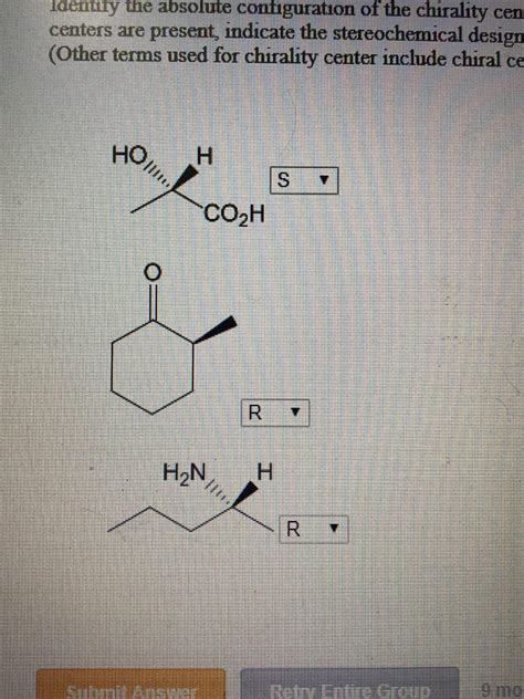 absolute configuration of chiral center
