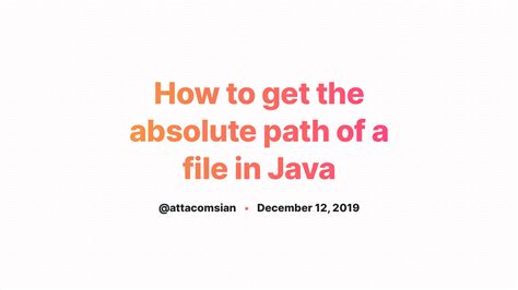 Absolute File Path Example Java