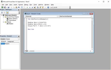 Absolute Value In Excel Vba