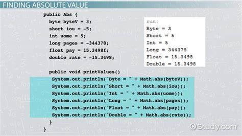 Absolute Value Java Double