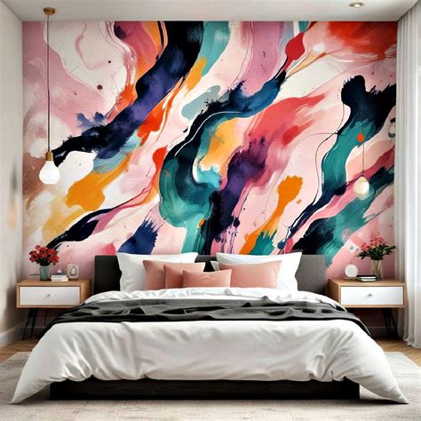 Abstract Art In Bedroom