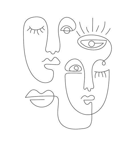 Pin by Maryamalathali on Wallpapers Line art design, Line art drawings, Face art