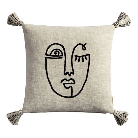 Abstract Face Throw Pillow