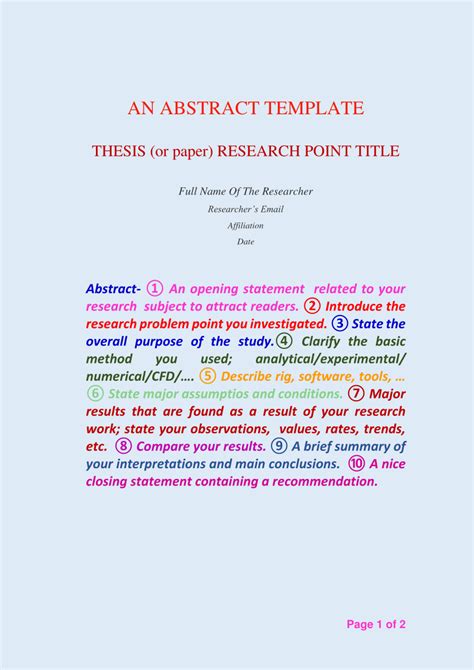 abstract format example in research