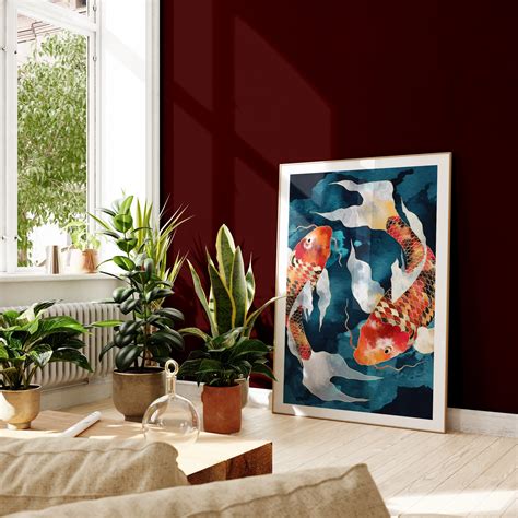 Abstract Koi Wall Art