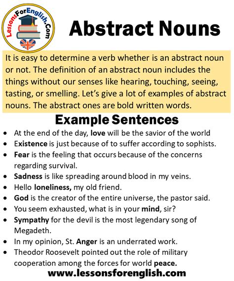 abstract language sentence examples
