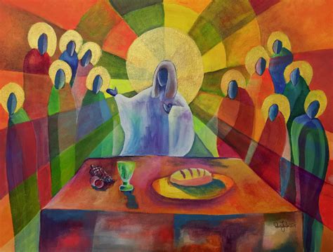 abstract last supper painting images