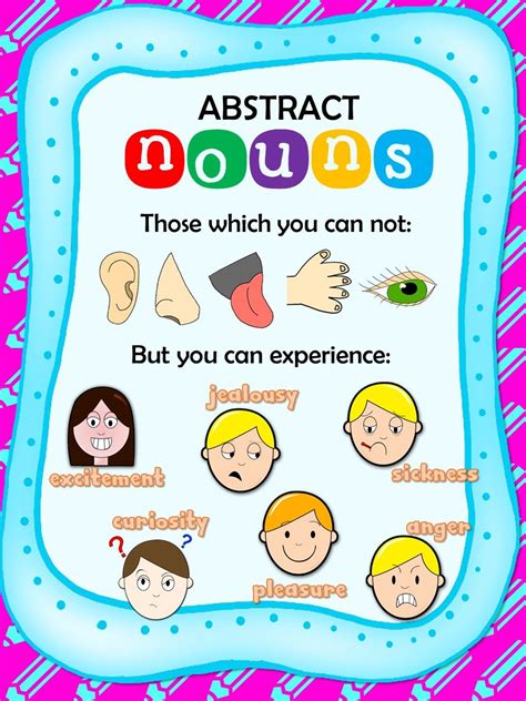 abstract nouns examples for kids