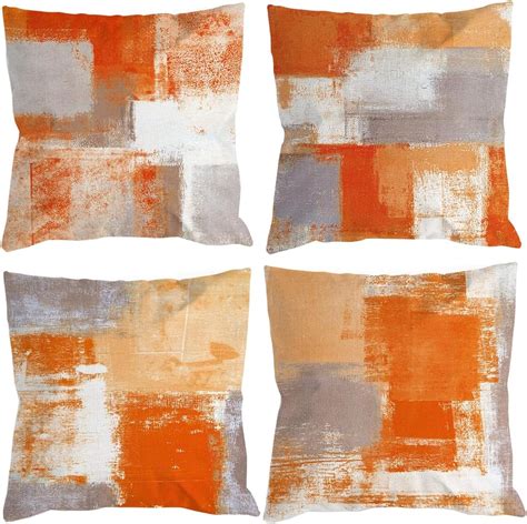 Abstract Orange Cushions