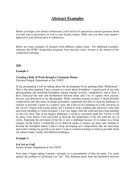abstract template example