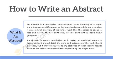 Abstract To Write About