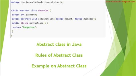 abstraction example in java w3schools