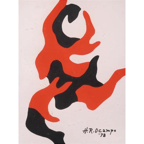 Abstraction In Red And Black By Hernando Ruiz Ocampo