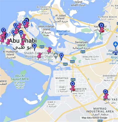 abu dhabi - google map