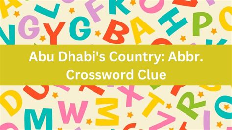 abu dhabi country crossword clue