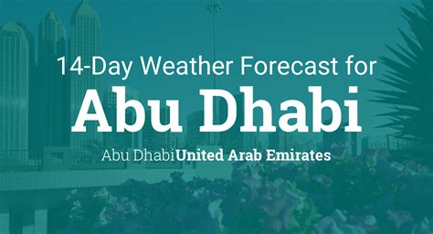 abu dhabi weather forecast