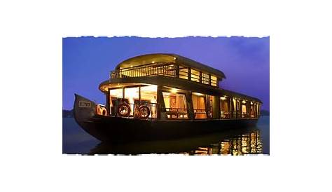 We Offer Houseboat Cruise In Beautiful Backwaters Of Kerala Kerala Houseboat Enjoy Backwaters Www Kumarakomhouse House Boat Kerala Backwaters House Styles