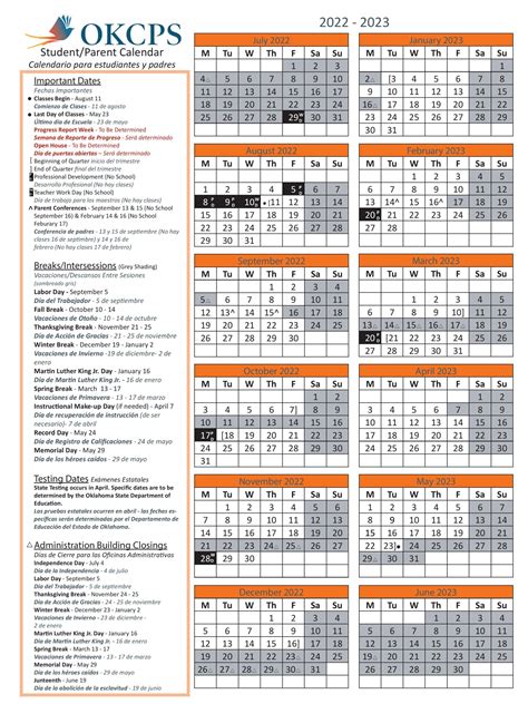 Academic Calendar Ou 24-25