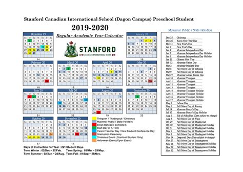 Academic Calendar Stanford 2024-25