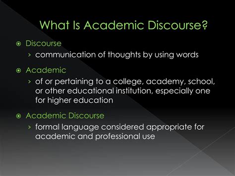 academic discourse meaning