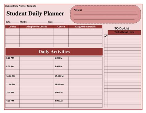 academic planners for students