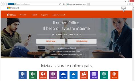 accedi a office 365