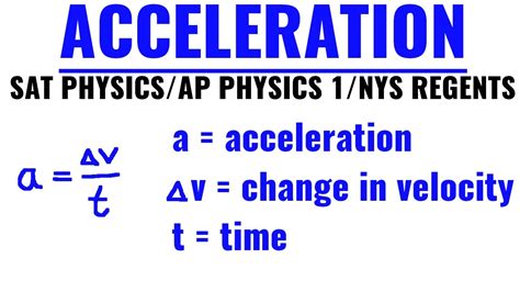 Acceleration Formula Physics Examples