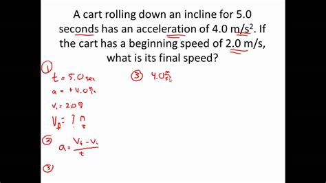 Acceleration Kinematic Problem