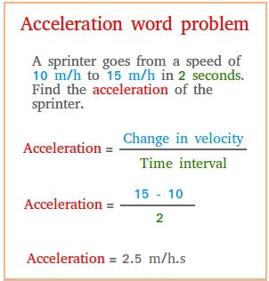 Acceleration Problems Easy