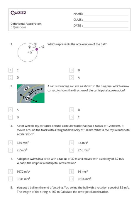 Acceleration Quizizz