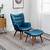 accent chair with ottoman blue