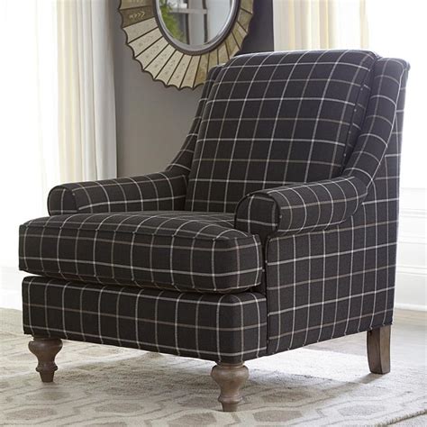 Accent Chairs Gray Plaid