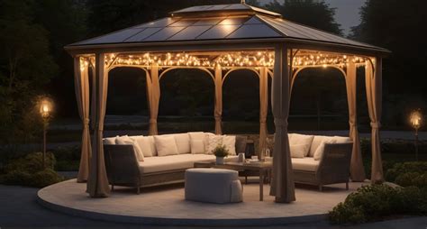 accent lighting gazebo
