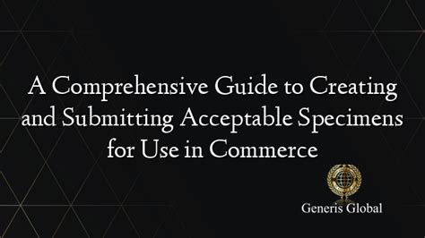 Acceptable Specimens Of Use For Services