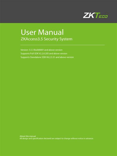 Access 3.5 Security System Manual