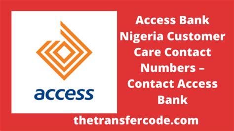 access bank customer care nigeria