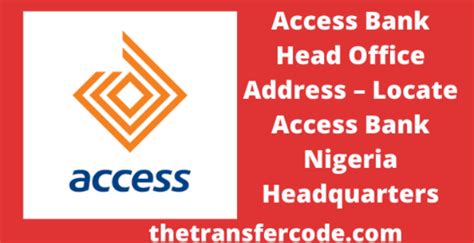 access bank nigeria head office address
