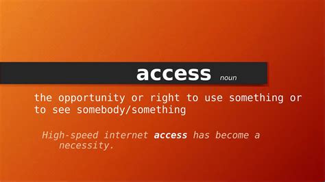 access definition dictionary