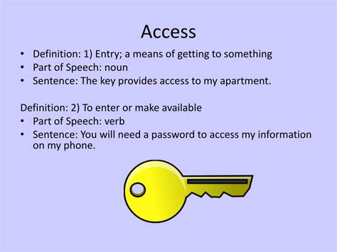 access definition english