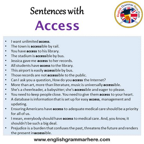 Access Example Sentence