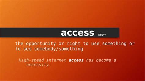 access meaning in english with example